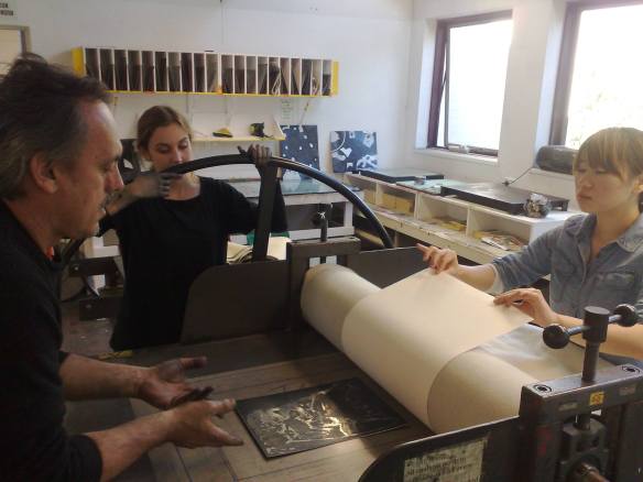 It can be hard work taking the Custom Printing class - full days of printing